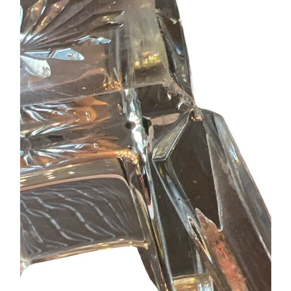 Heisey Clear Quatro Fine Crystal Open Sugar Bowl Vase Heavy Glass Square Handles - Picture 11 of 12